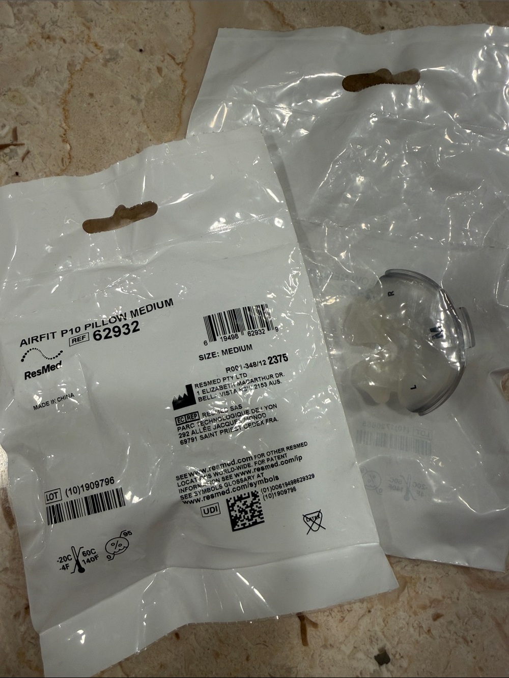 ResMed airfit 10 Clear Silicone CPAP Nasal Pillow Cushion - Medium.